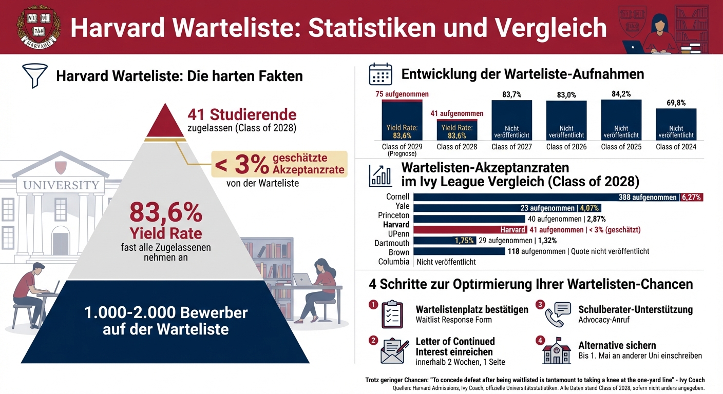 Harvard Warteliste Akzeptanzraten im Vergleich zu anderen Ivy League Universitäten