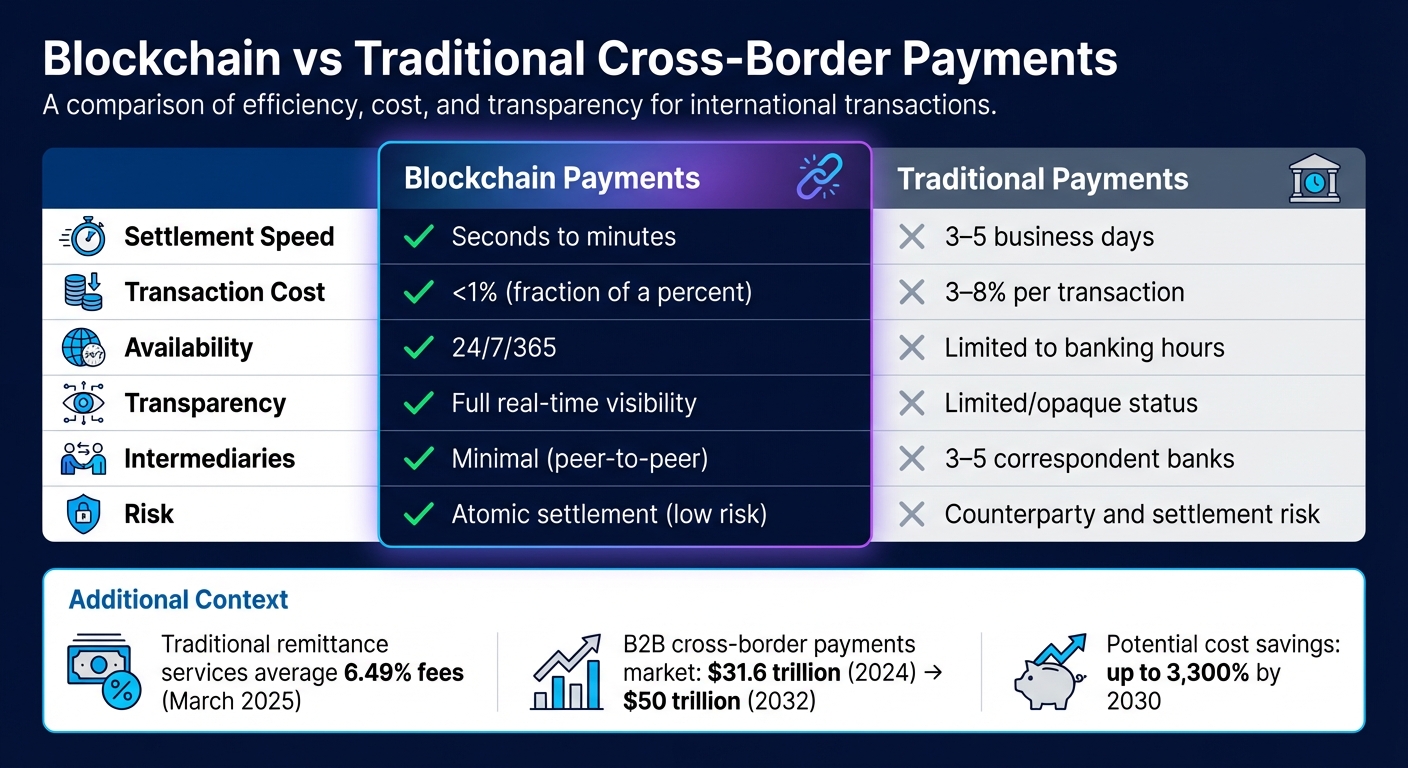 Blockchain vs Traditional Cross-Border Payments Comparison