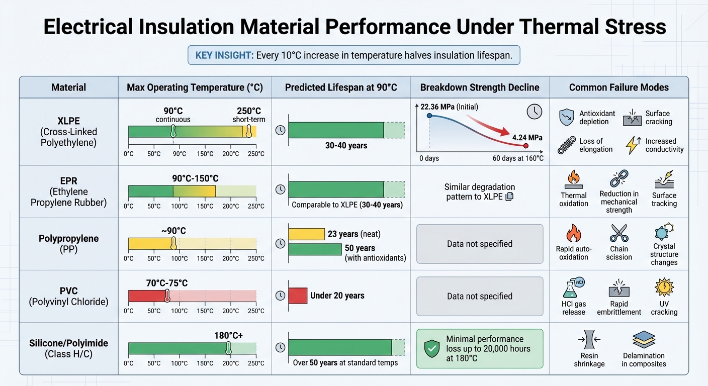 Electrical Insulation Material Performance Under Thermal Stress Comparison