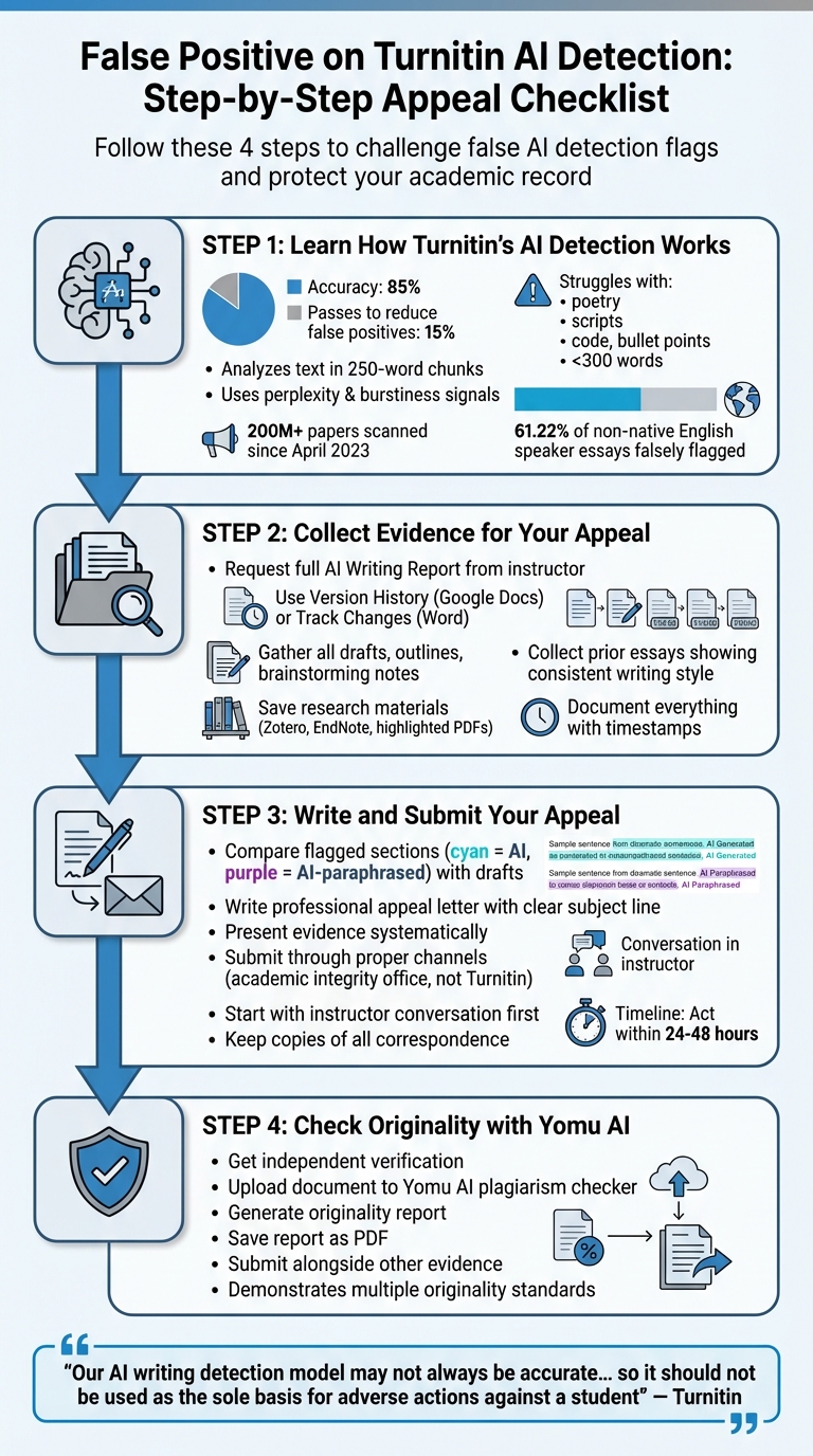 4-Step Process to Appeal Turnitin AI Detection False Positives