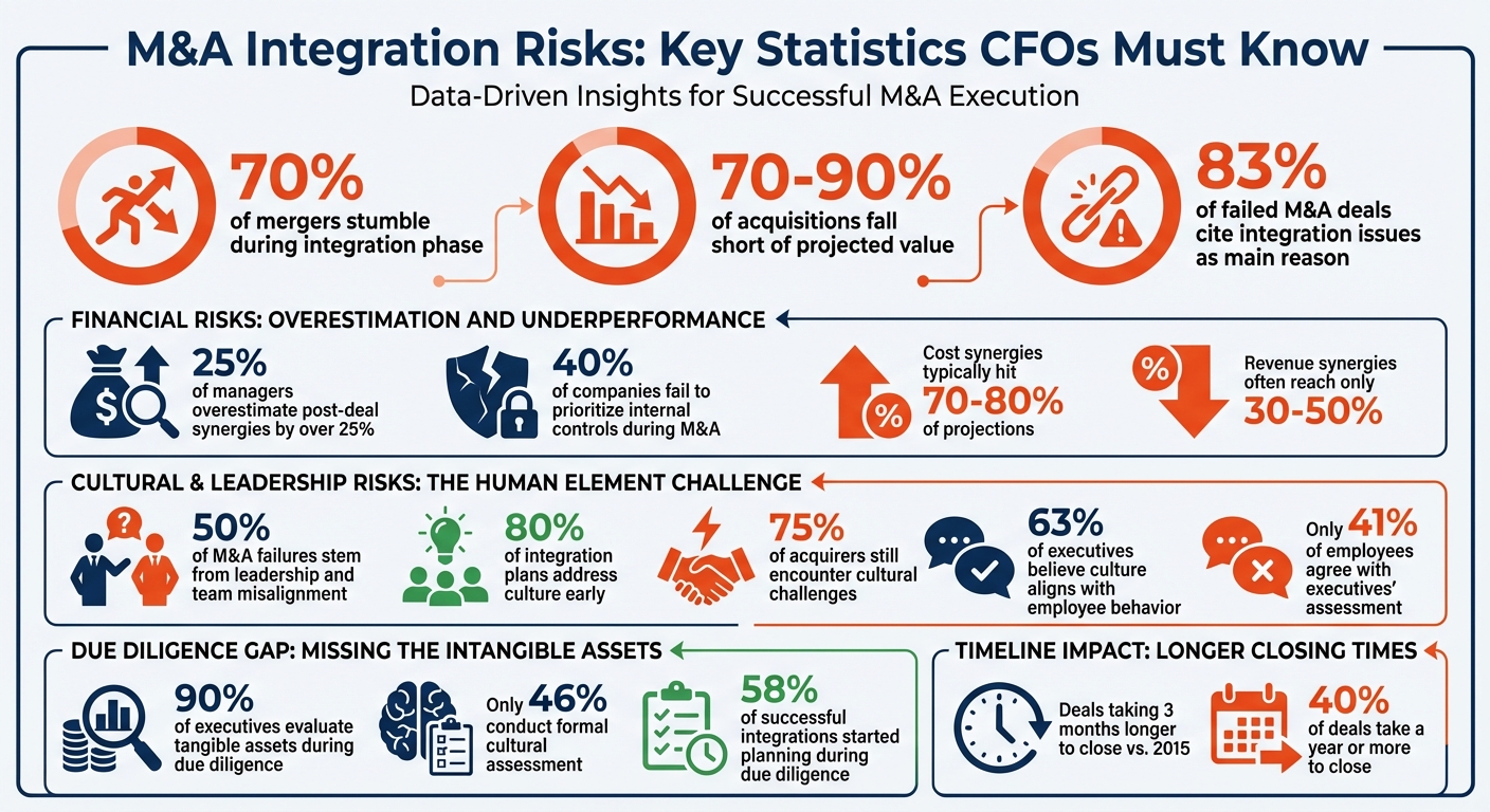 M&A Integration Risk Statistics and Key Failure Points for CFOs