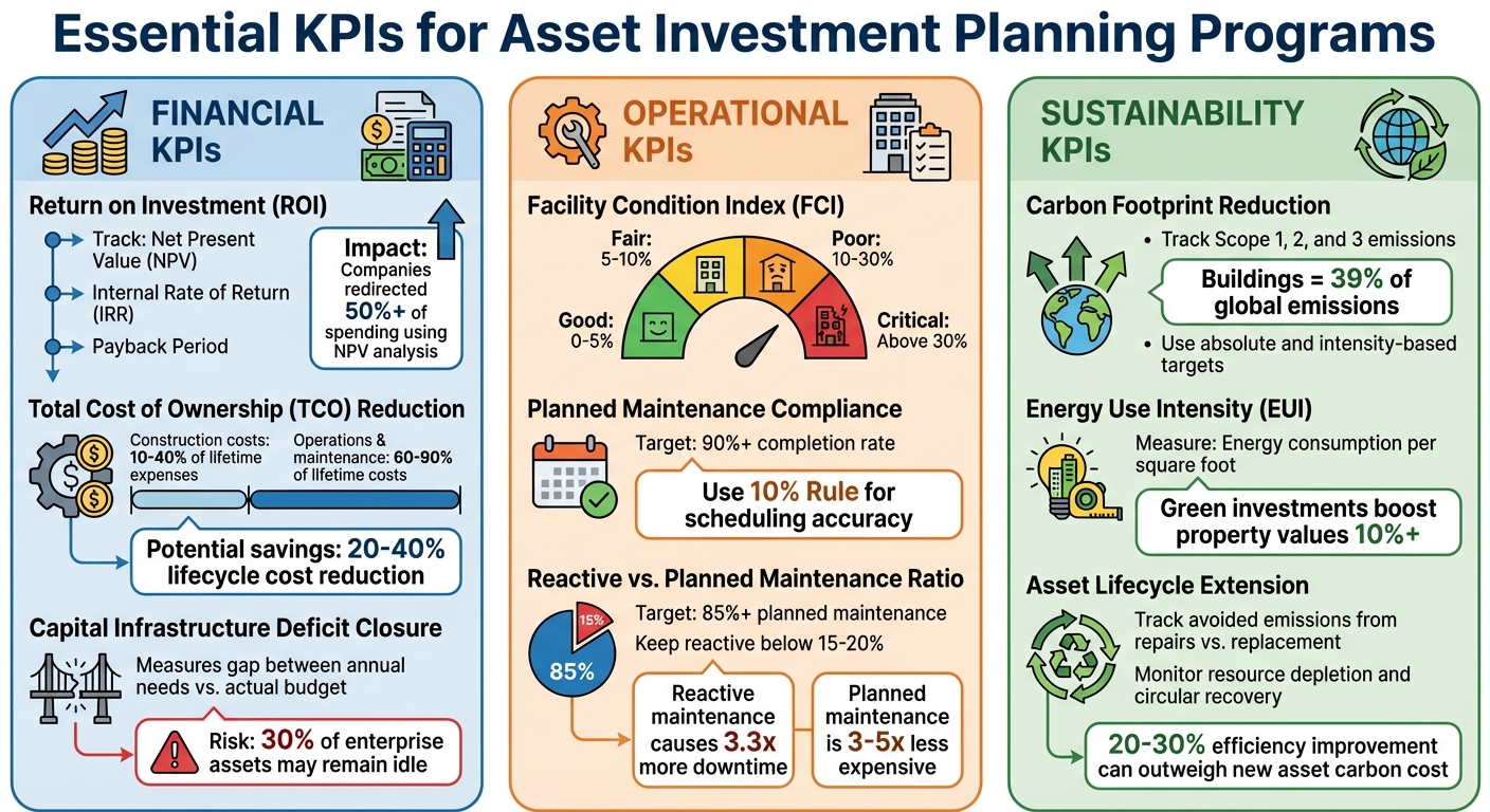 Essential KPIs for Asset Investment Planning Programs
