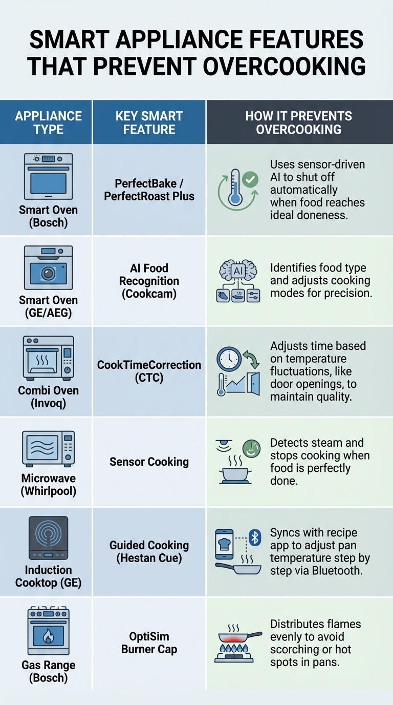 Smart Appliance Features That Prevent Overcooking Comparison Chart