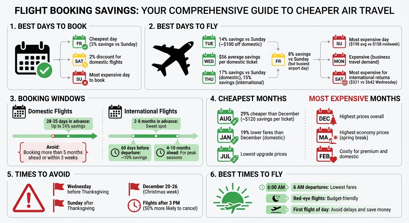 Best Days and Times to Book Flights: Complete Savings Guide