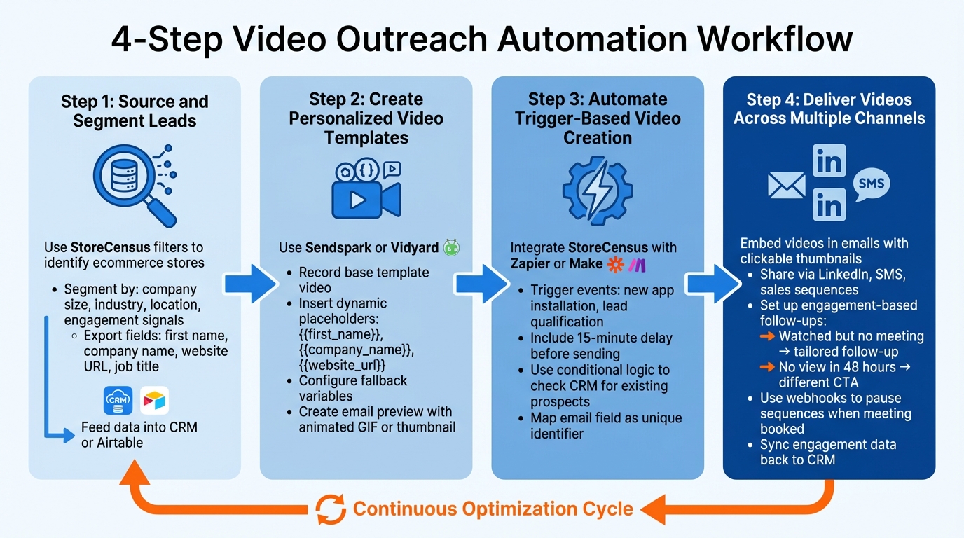 4-Step Video Outreach Automation Workflow