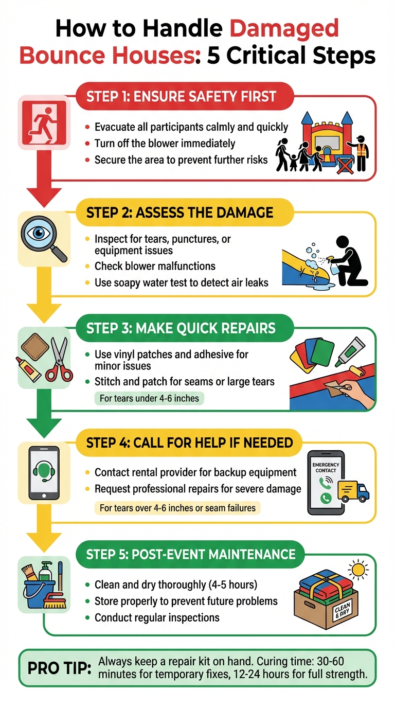 5-Step Emergency Response Guide for Damaged Bounce Houses