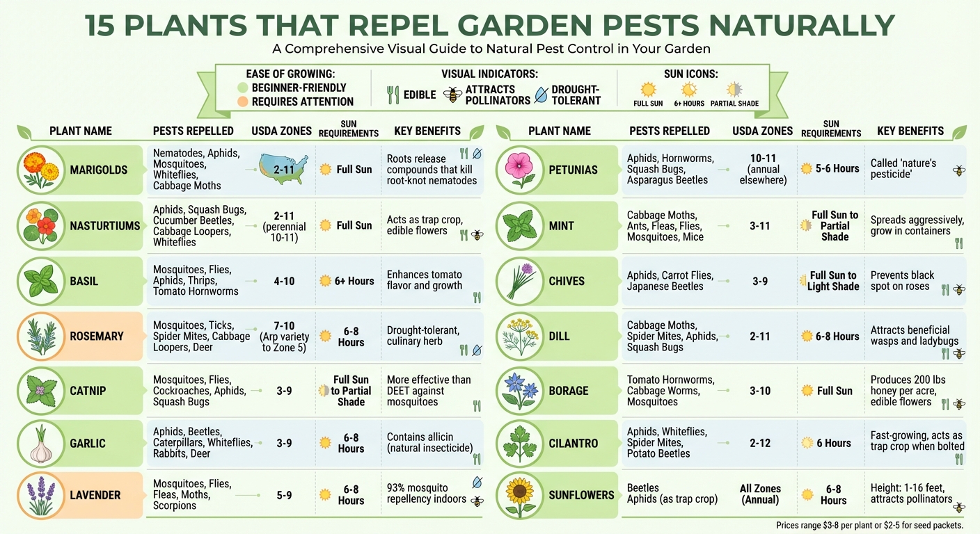 15 Pest-Repelling Plants: What They Repel and Growing Requirements