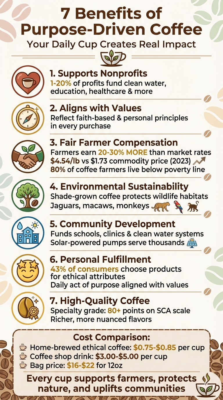 7 Benefits of Purpose-Driven Coffee: Impact by the Numbers