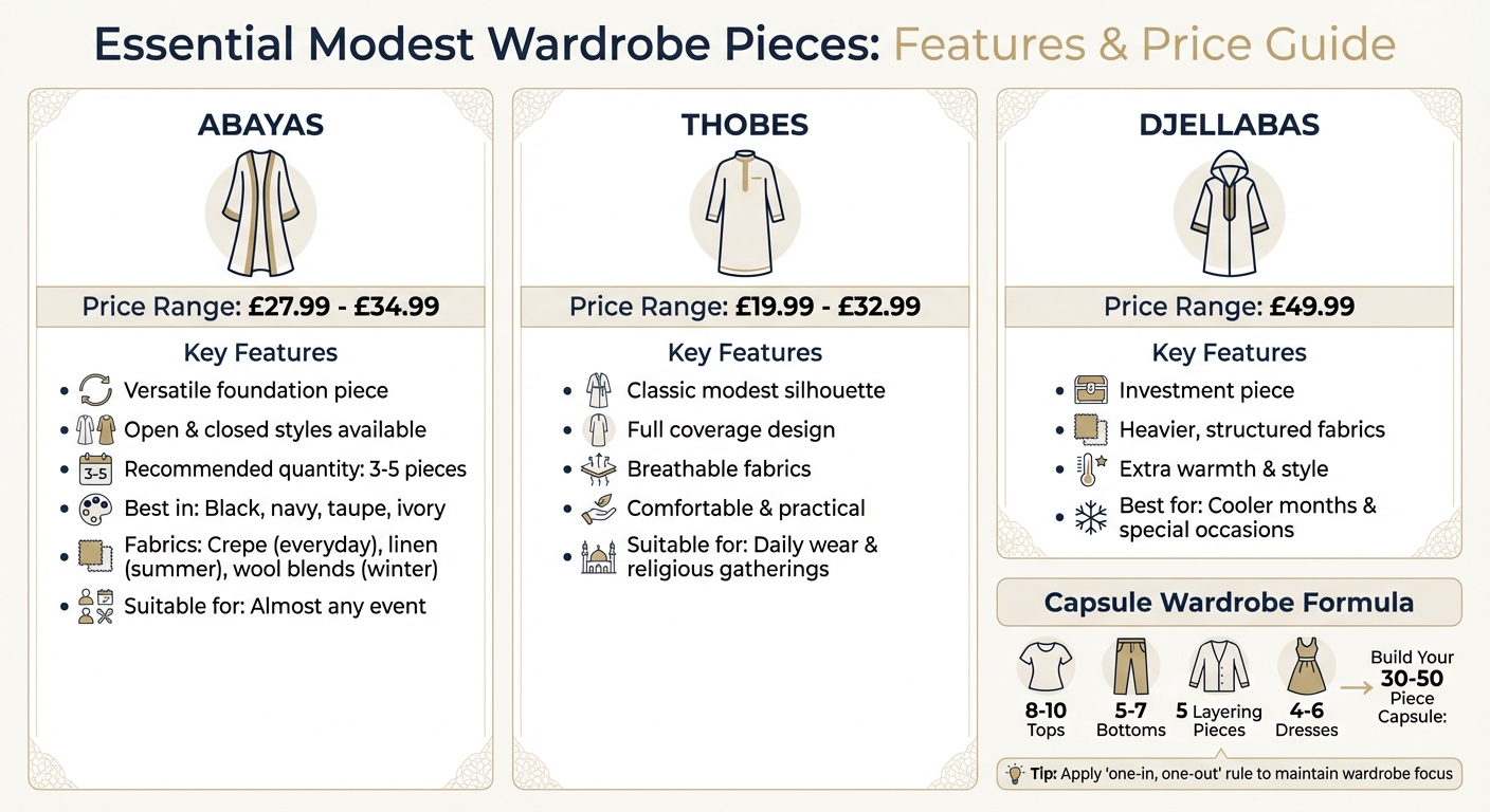 Modest Fashion Capsule Wardrobe Essential Pieces Price Comparison Guide