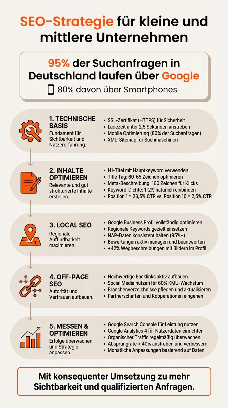 SEO-Strategie für KMU: 5 Schritte zu mehr Online-Sichtbarkeit