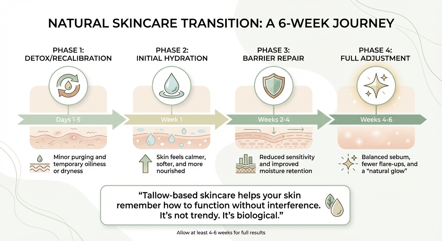 Natural Skincare Transition Timeline: What to Expect in Your First 6 Weeks