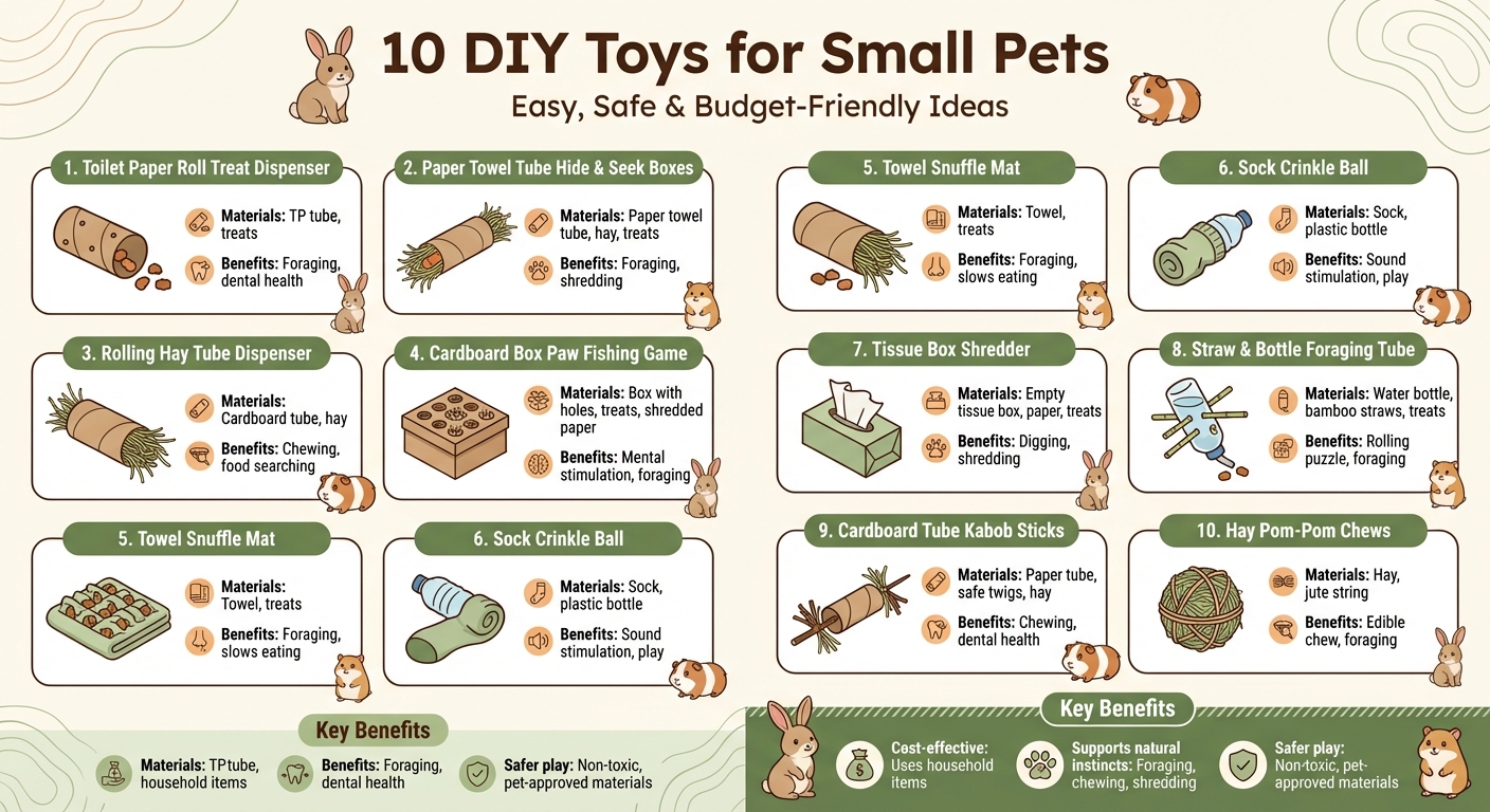 10 DIY Toys for Small Pets: Quick Reference Guide