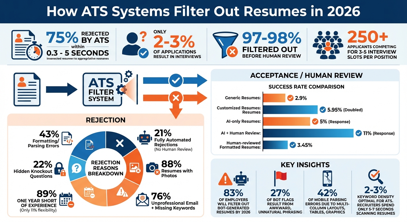 ATS Resume Rejection Statistics and Success Rates in 2026