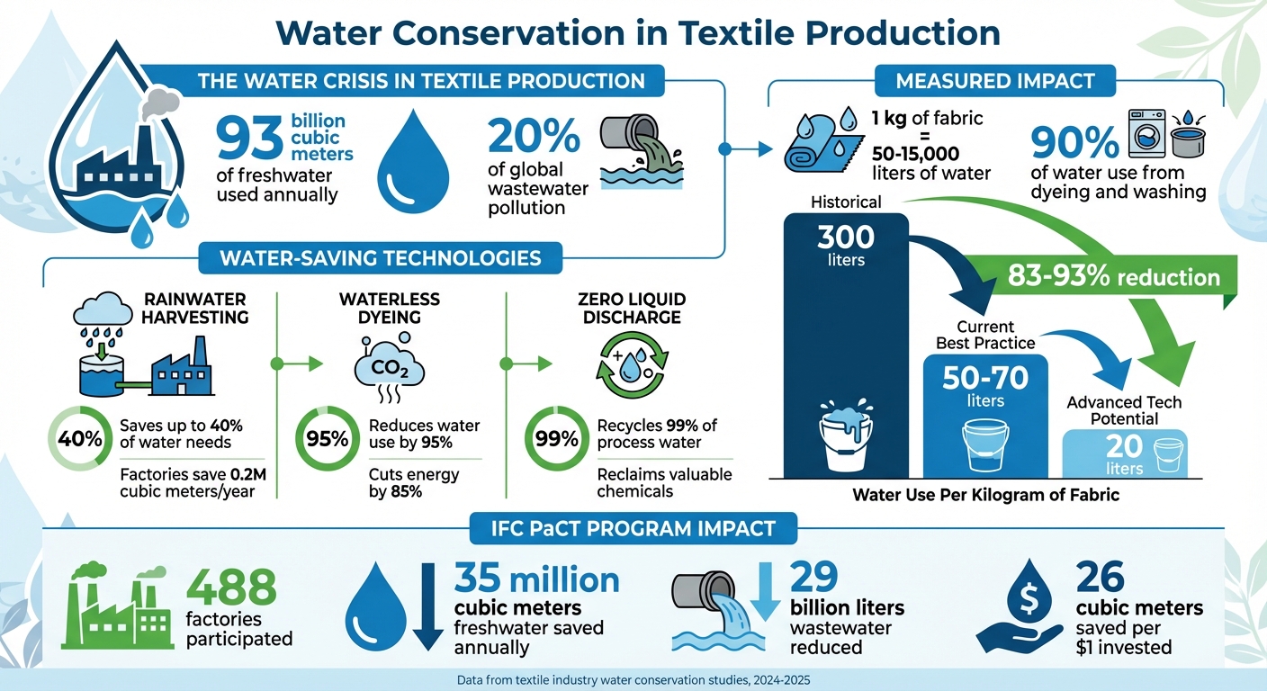 Water Conservation in Textile Production: Key Statistics and Reduction Methods