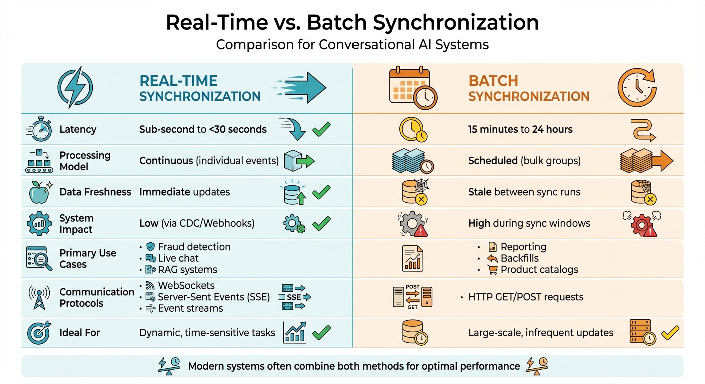 Real-Time vs Batch Data Synchronization Comparison for AI Systems