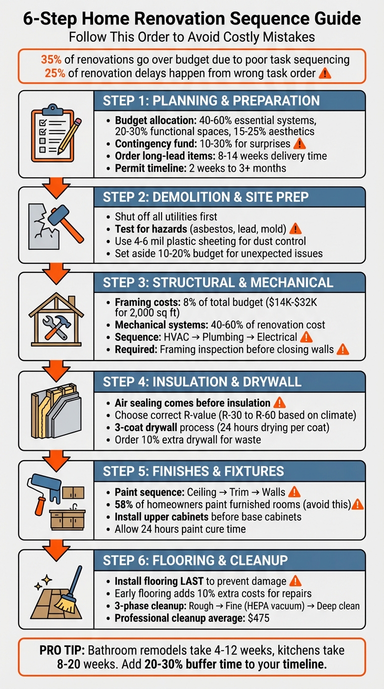 6-Step Home Renovation Sequence Guide