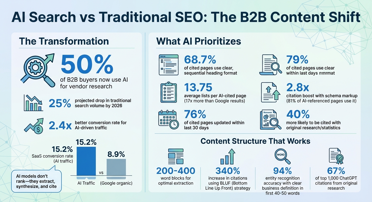 AI Search vs Traditional SEO: Key Statistics for B2B Content Optimization