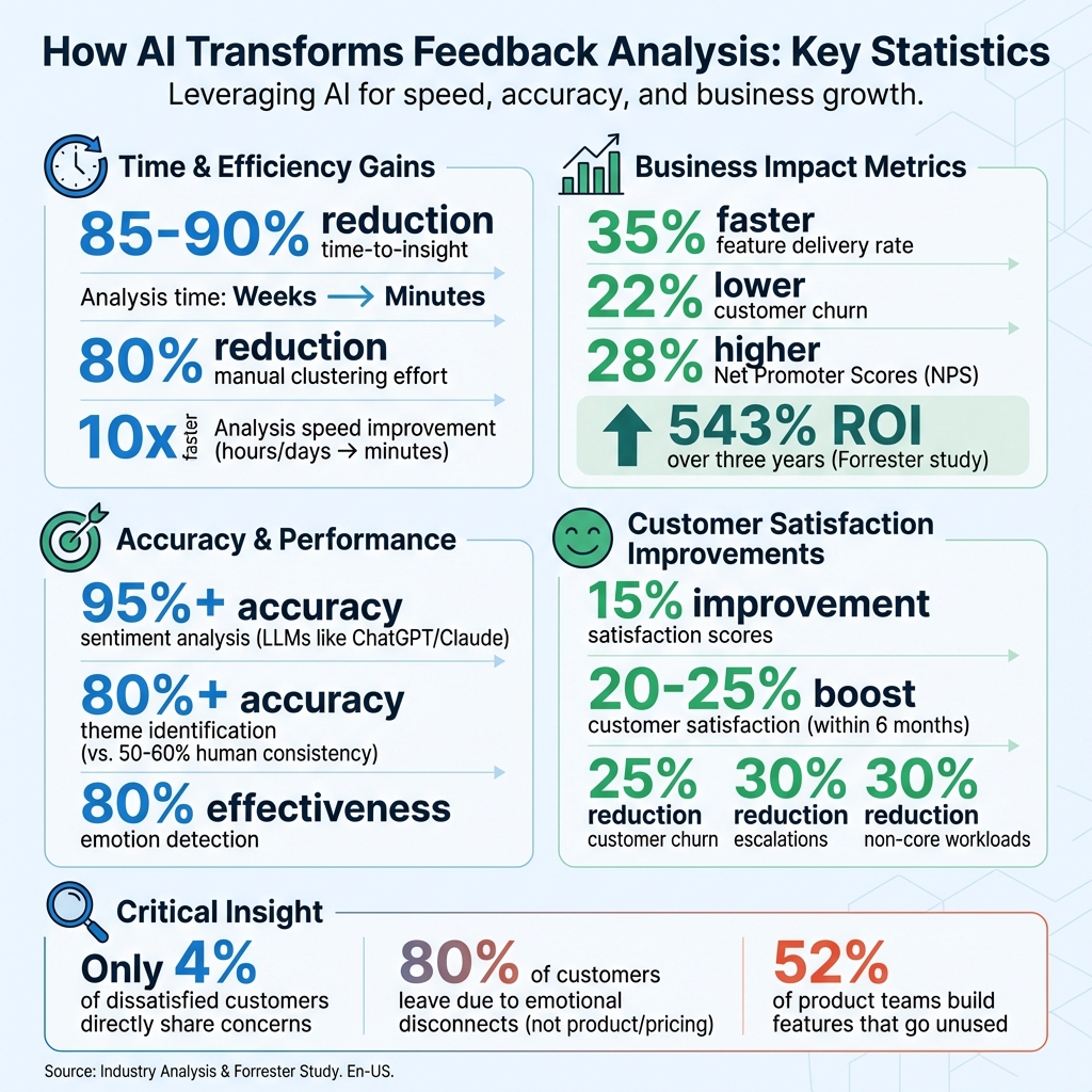 AI Feedback Analysis Impact: Key Statistics and Business Outcomes