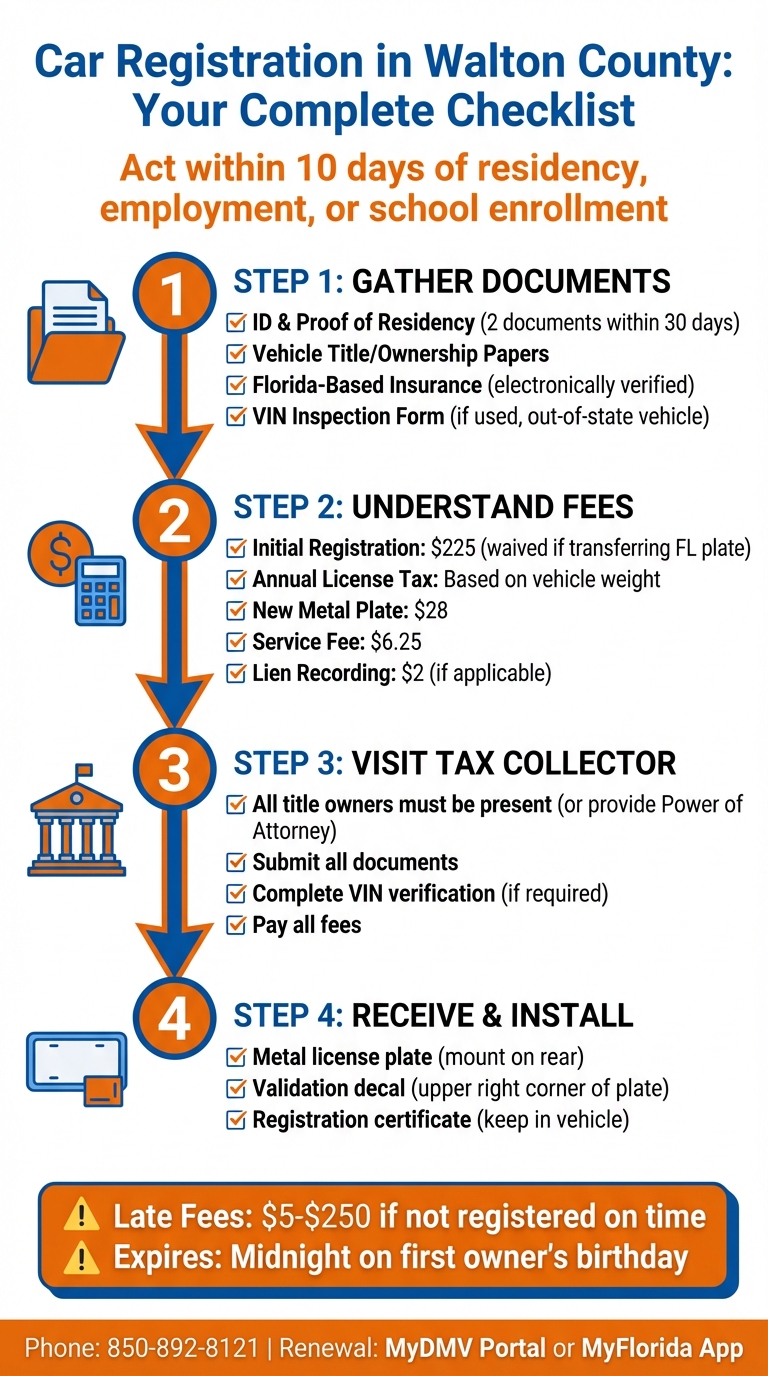 Step-by-Step Guide to Registering Your Car in Walton County Florida