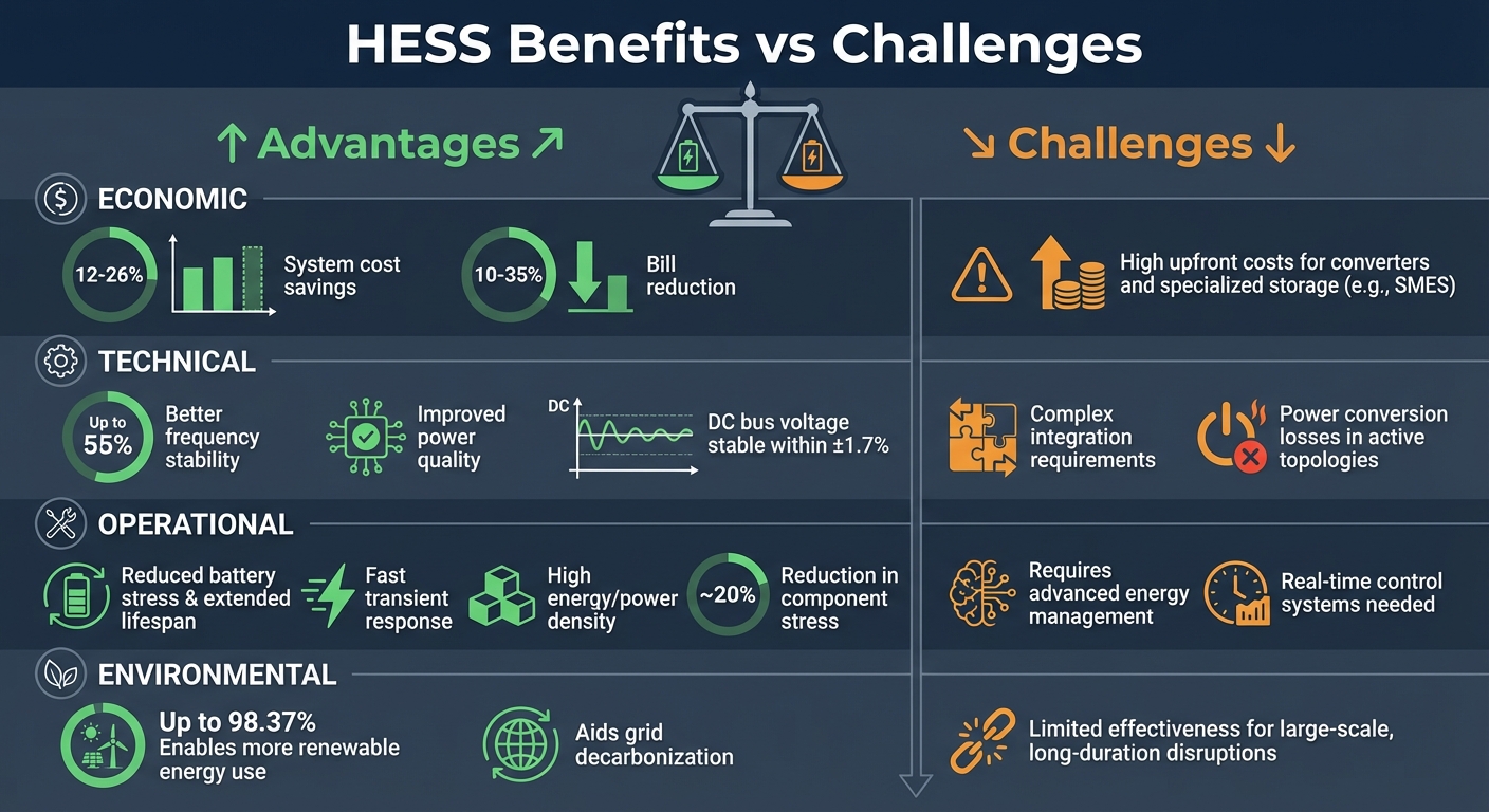 HESS Benefits vs Challenges: Cost Savings, Technical Performance and Implementation Considerations