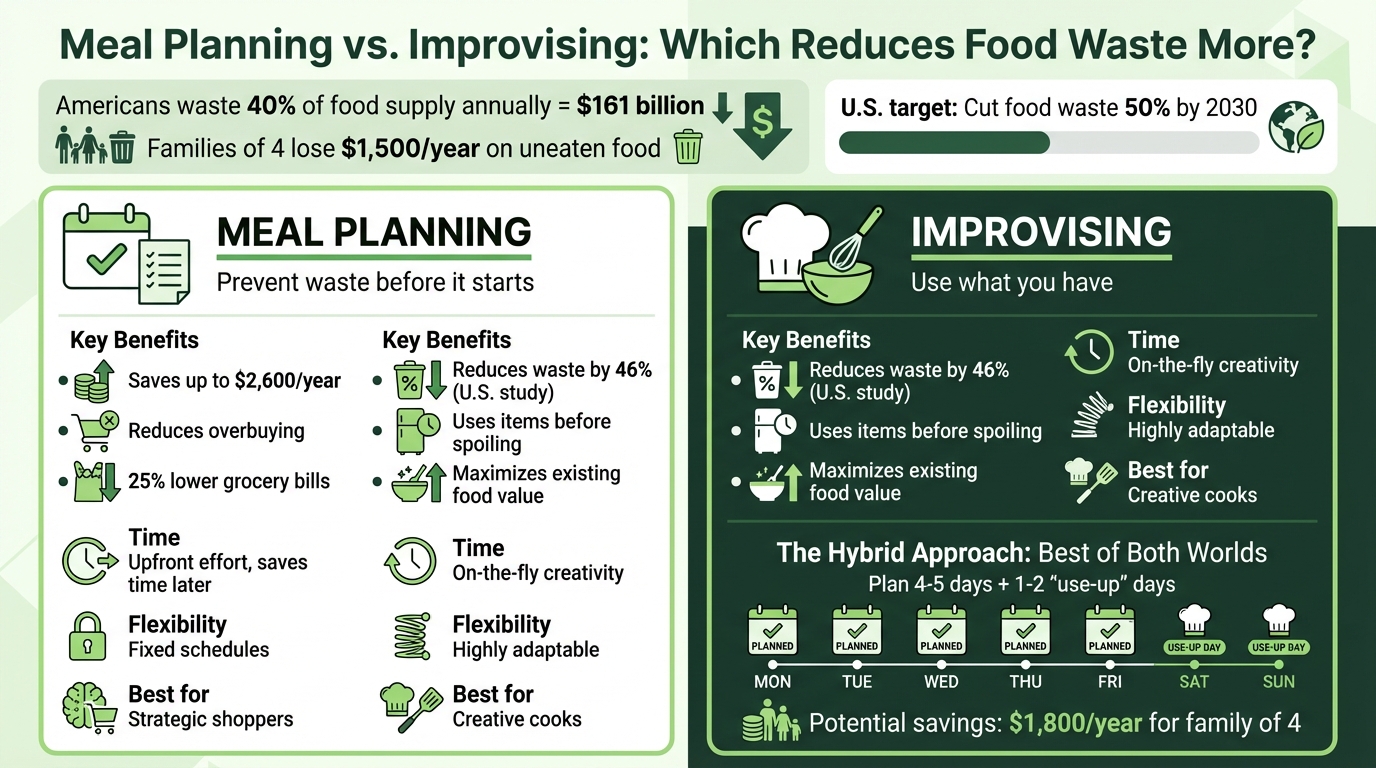 Meal Planning vs Improvising: Food Waste Reduction Comparison
