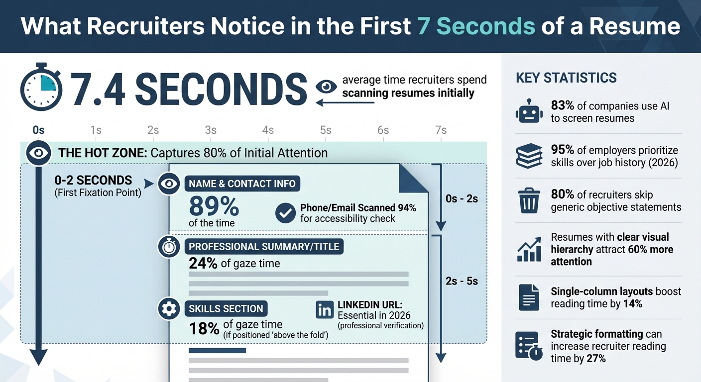 What Recruiters Look at in the First 7 Seconds of Your Resume