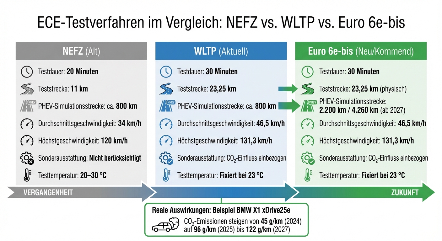 NEFZ vs. WLTP vs. Euro 6e-bis: Testverfahren für Hybridfahrzeuge im Vergleich