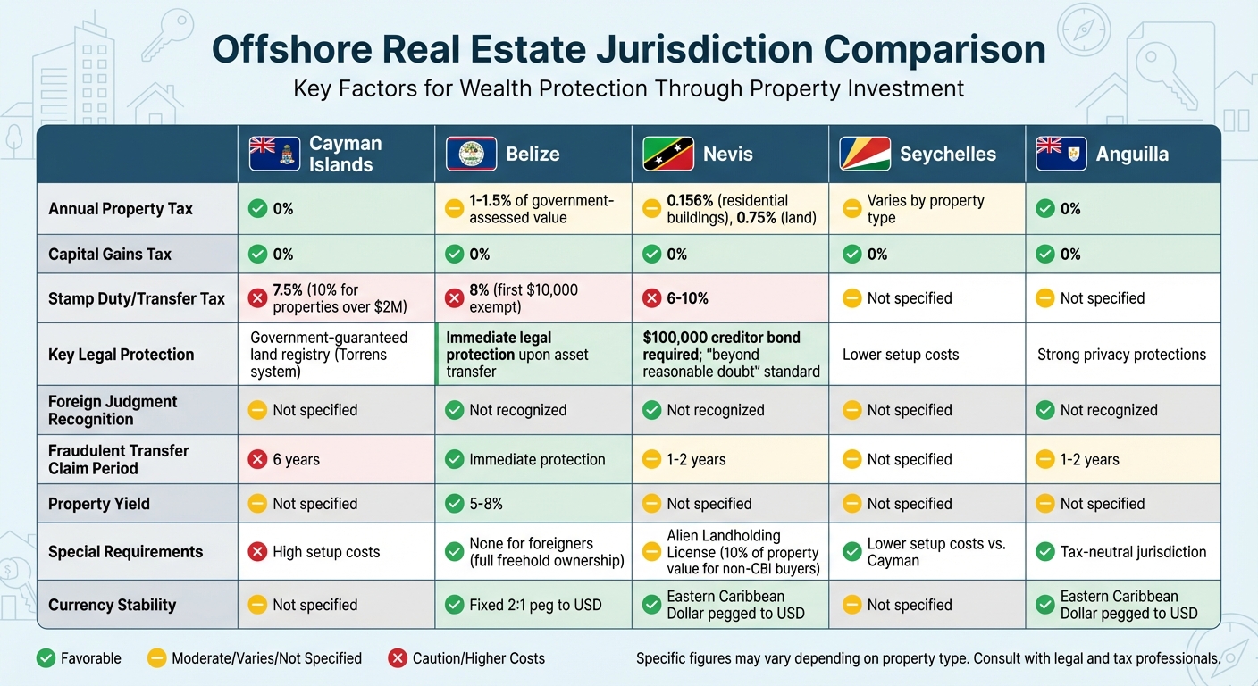 Offshore Real Estate Jurisdiction Comparison: Taxes, Legal Protection, and Setup Requirements