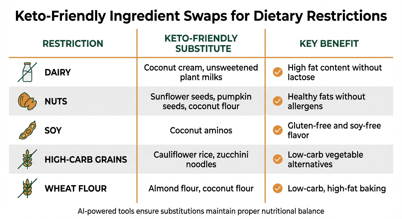 Keto-Friendly Ingredient Substitutes for Common Dietary Restrictions