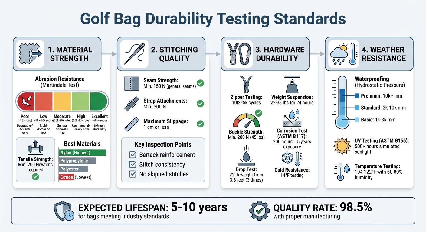 Golf Bag Durability Testing Standards and Benchmarks