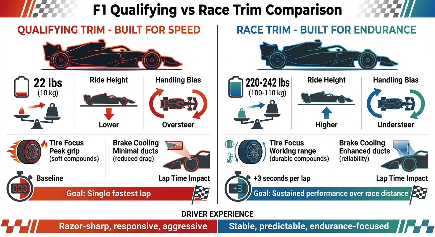 F1 Qualifying vs Race Trim: Key Technical Differences