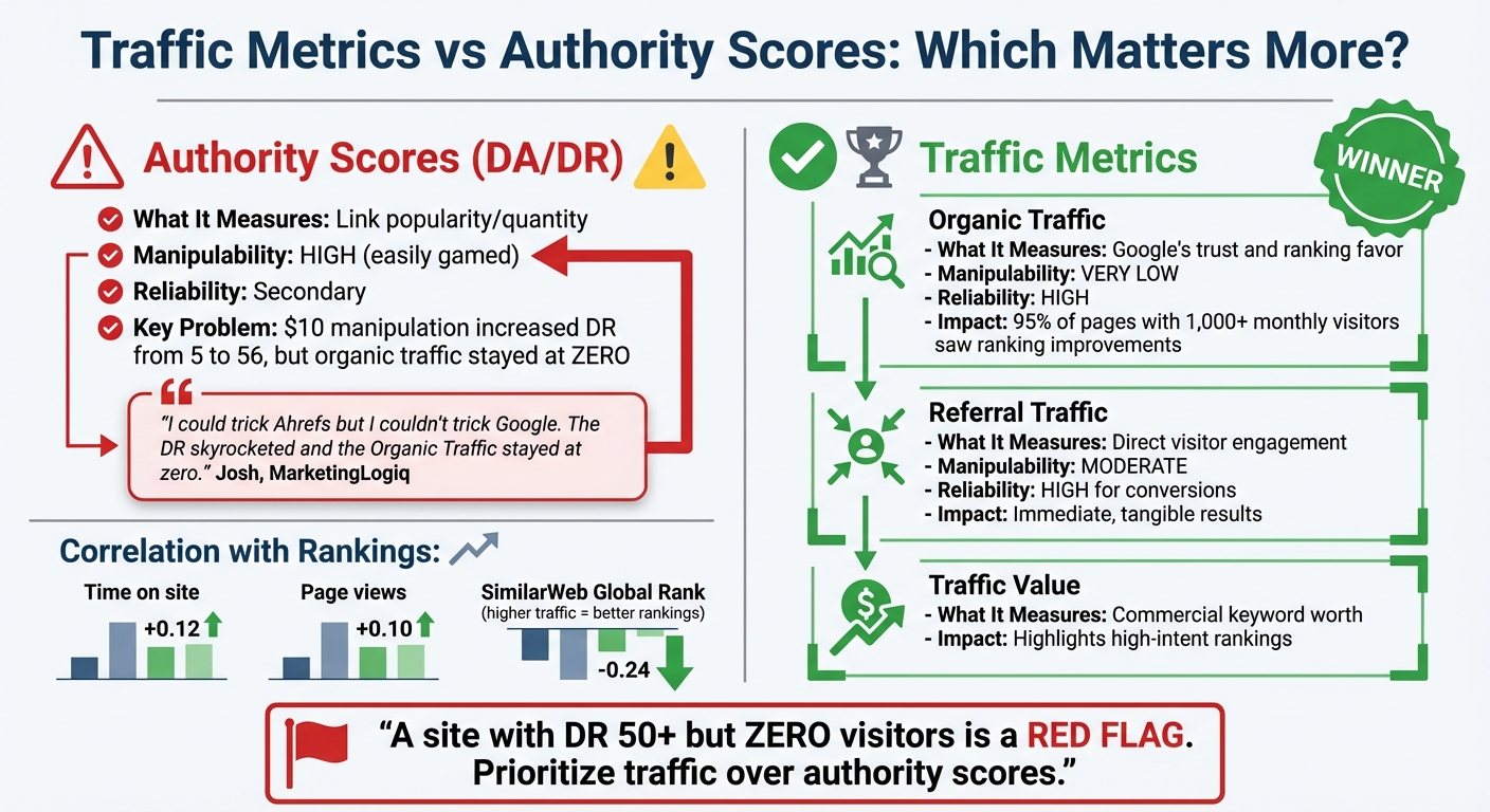 Traffic Metrics vs Authority Scores for Link Building