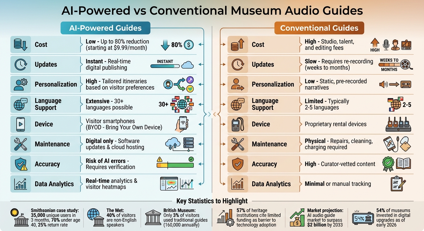 AI-Powered vs Conventional Museum Audio Guides Comparison