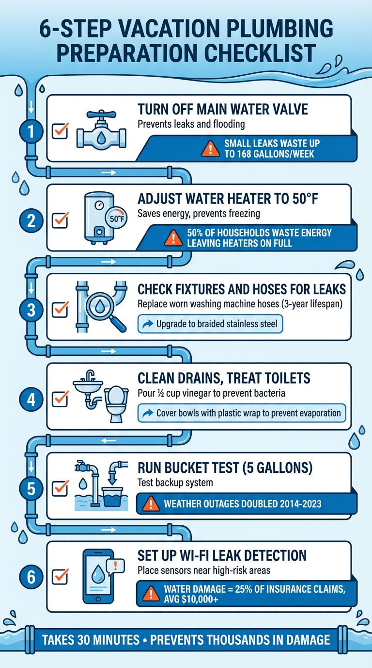 6-Step Vacation Plumbing Preparation Checklist