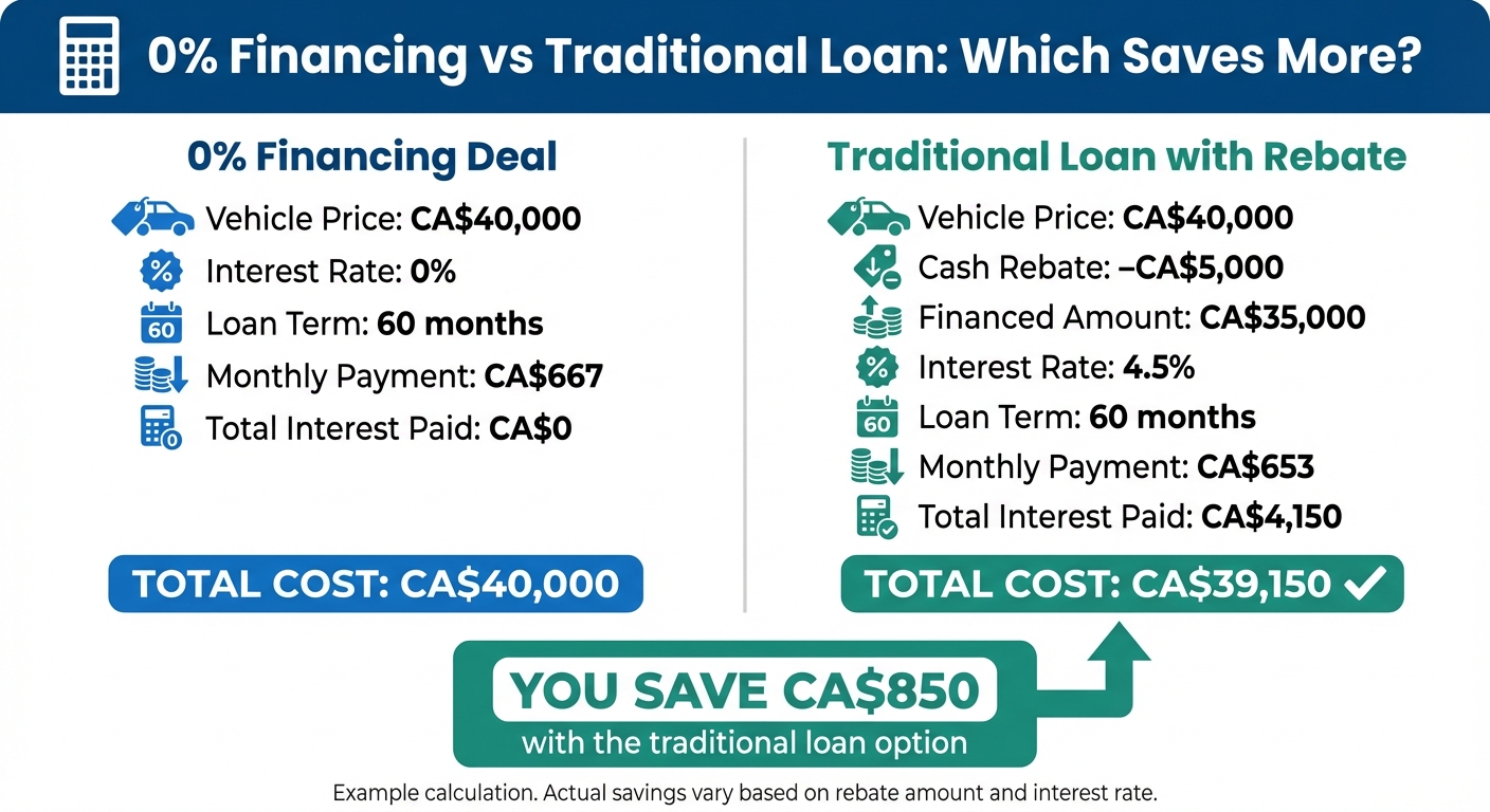 0% Financing vs Traditional Loan: Cost Comparison Calculator