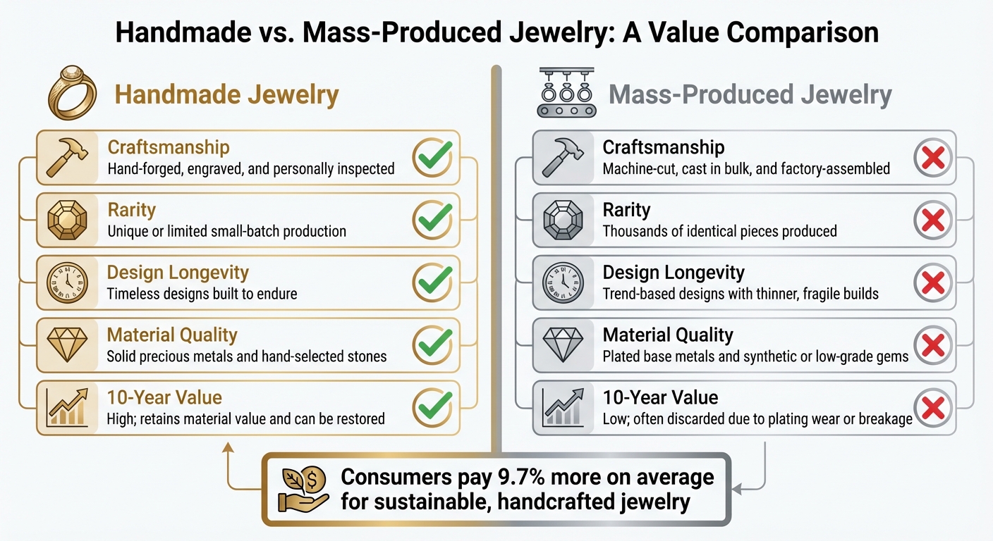 Handmade vs Mass-Produced Jewelry Value Comparison