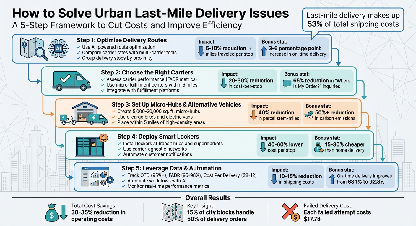 5-Step Framework to Solve Urban Last-Mile Delivery Challenges