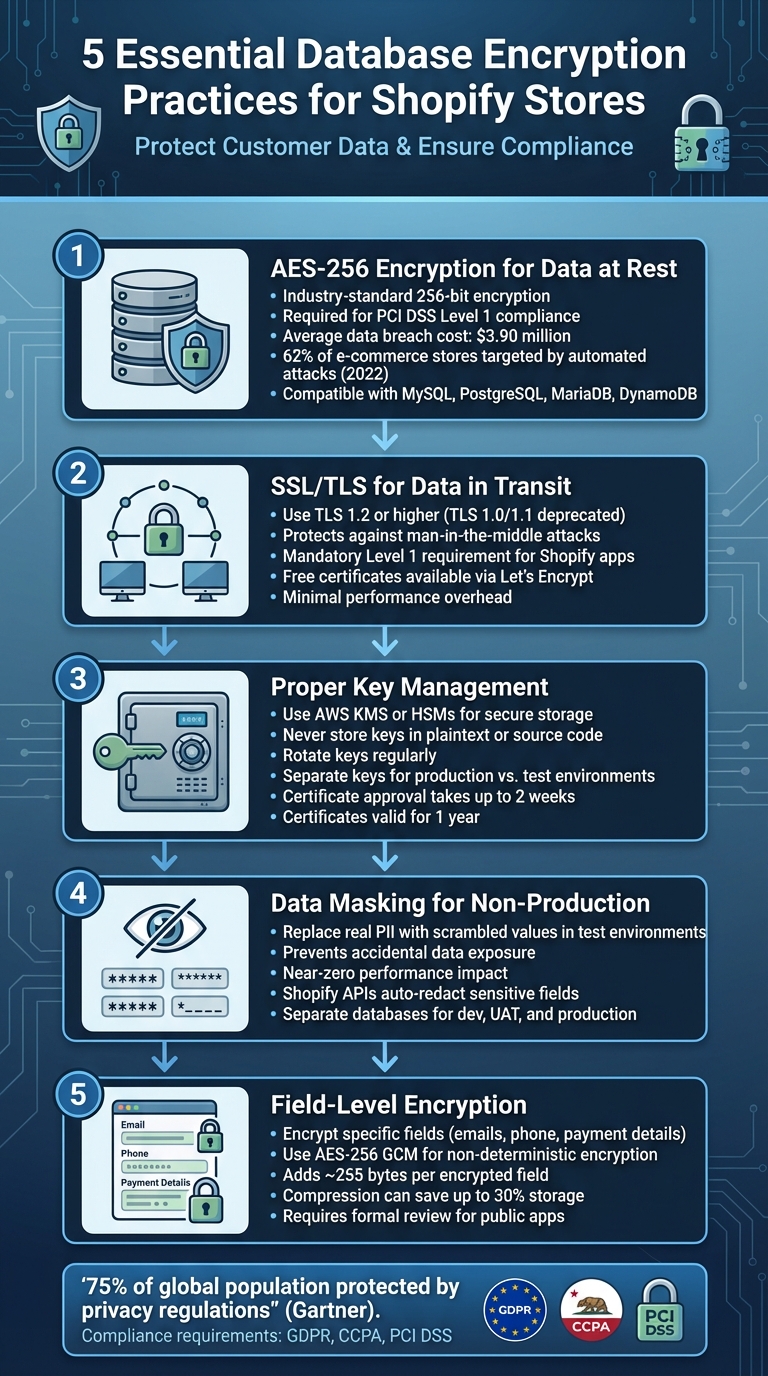 5 Essential Database Encryption Practices for Shopify Stores