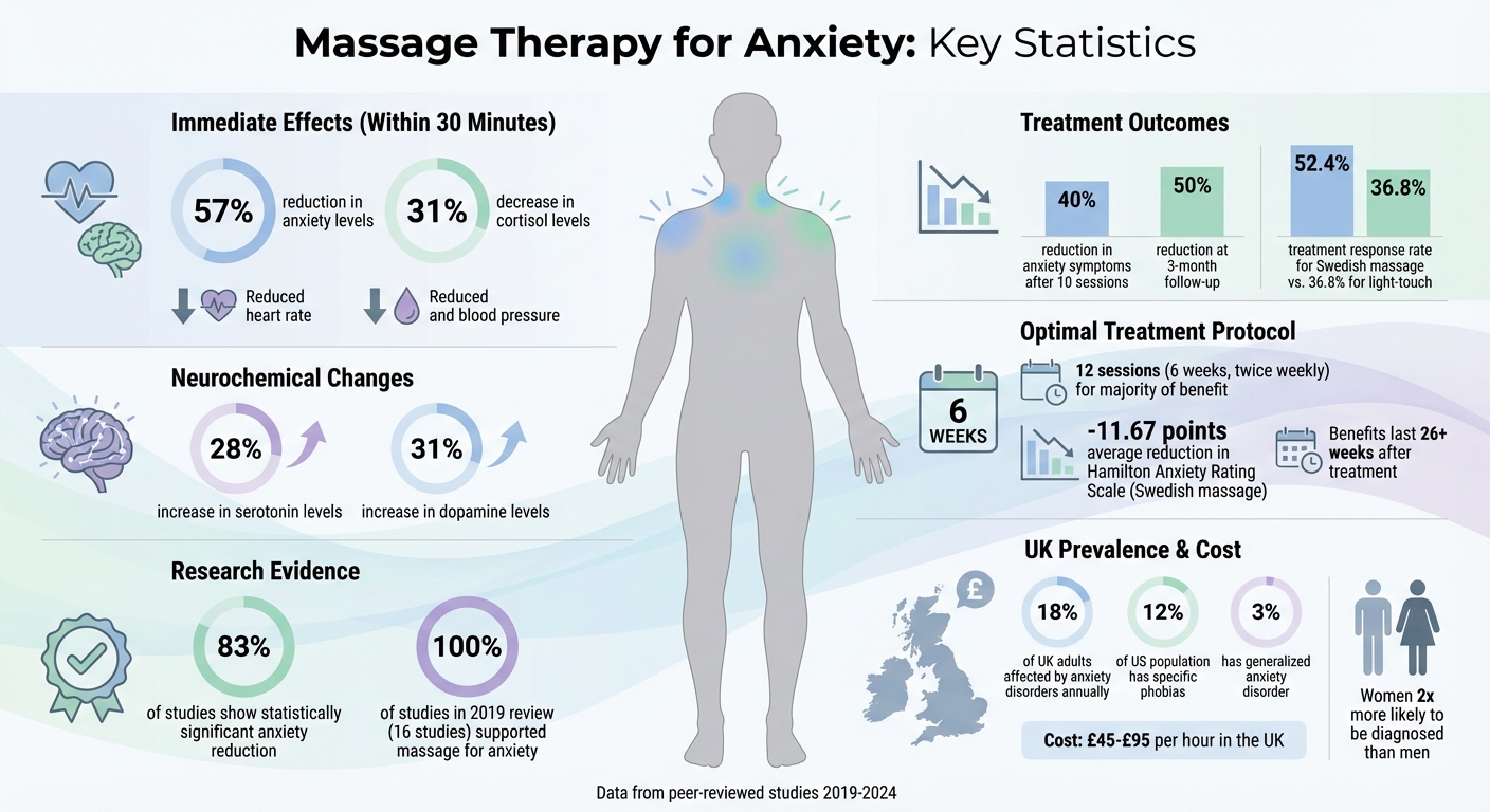 Massage Therapy Benefits for Anxiety: Key Statistics and Outcomes