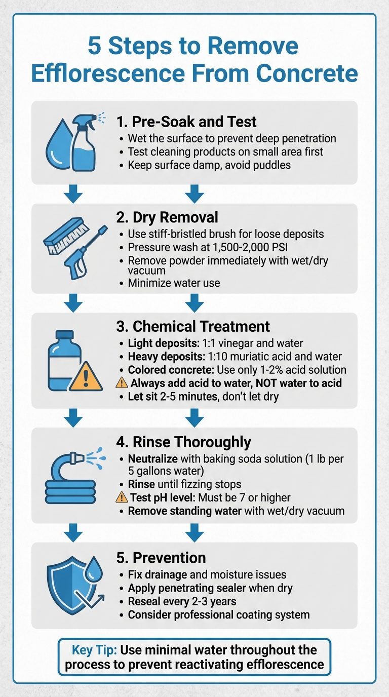 5 Steps To Remove Efflorescence From Concrete 5 5-Step Process To Remove Efflorescence From Concrete