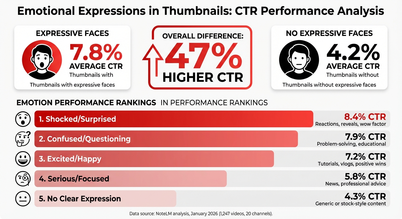 YouTube Thumbnail Emotions CTR Performance Comparison 2026