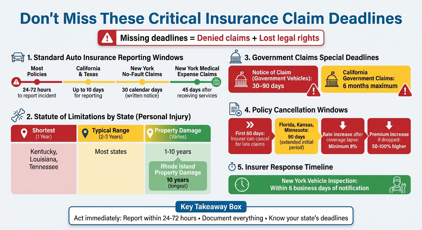 State-by-State Insurance Claim Filing Deadlines and Statute of Limitations