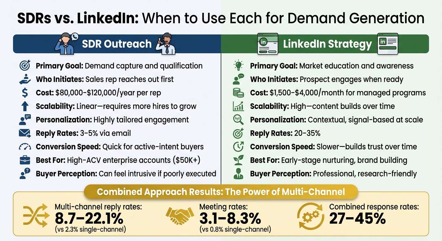 SDRs vs LinkedIn: B2B Demand Generation Strategy Comparison