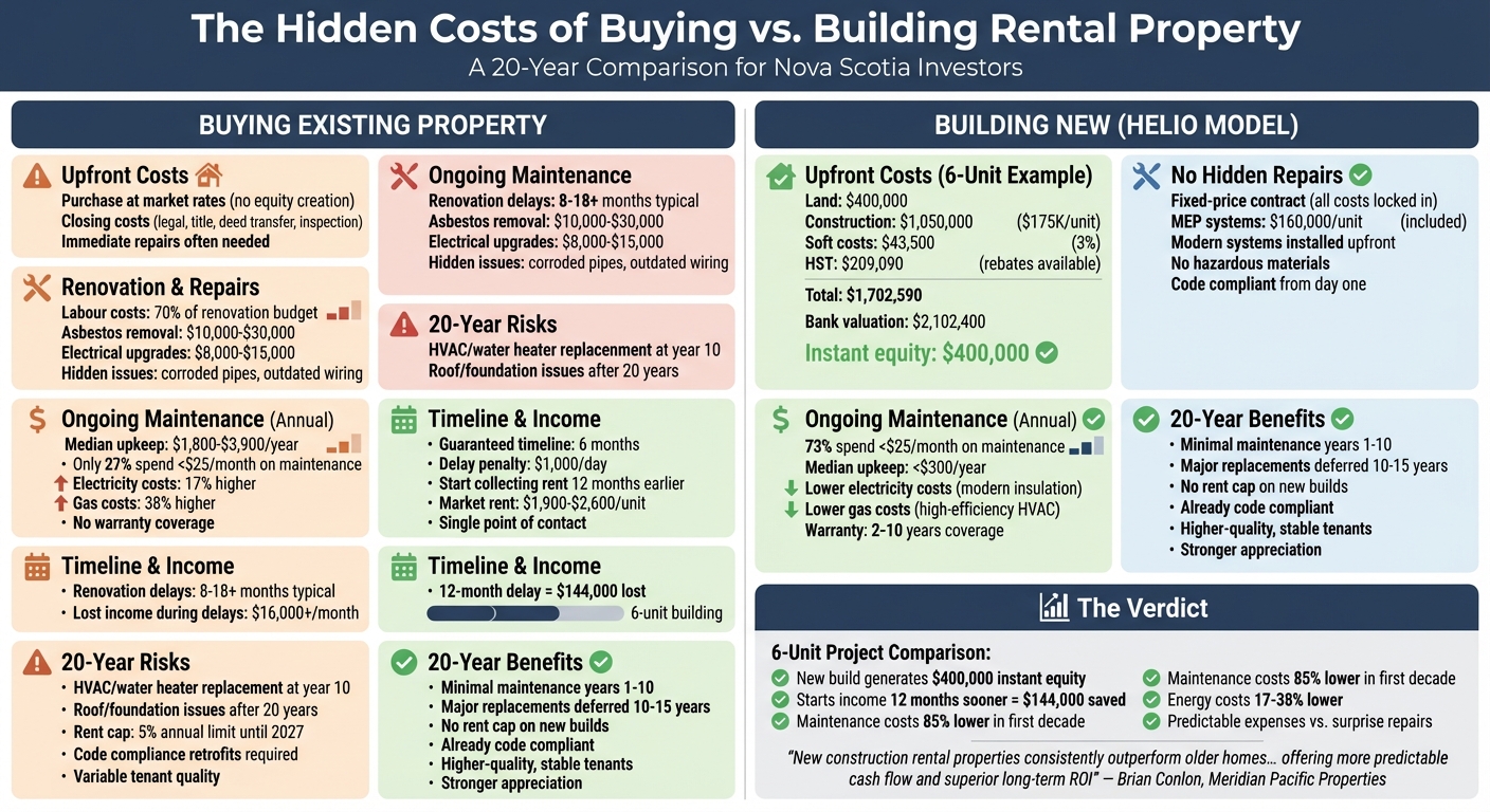 Buying vs Building Rental Property: 20-Year Cost Comparison