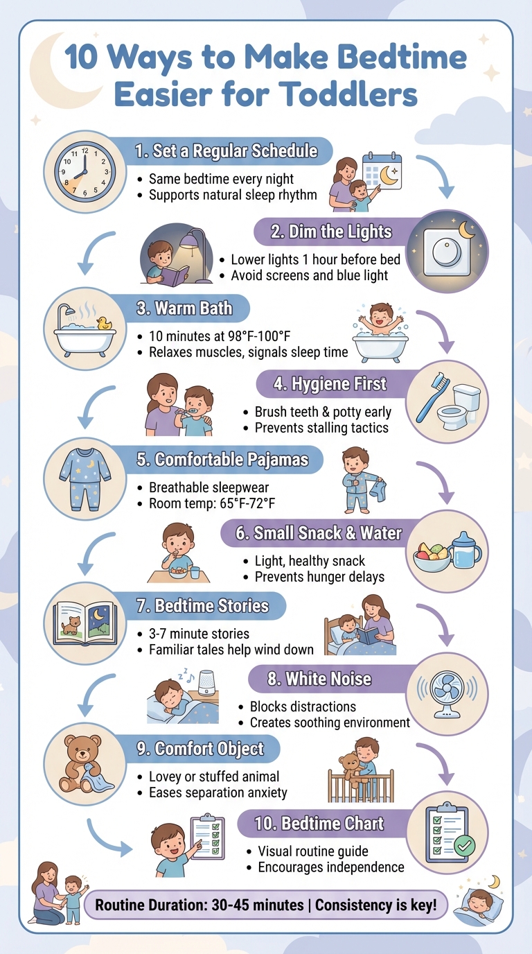 10-Step Bedtime Routine for Toddlers: A Visual Guide