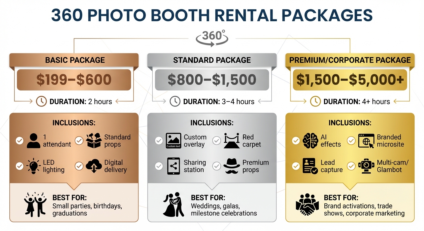 360 Photo Booth Rental Pricing Packages Comparison Guide