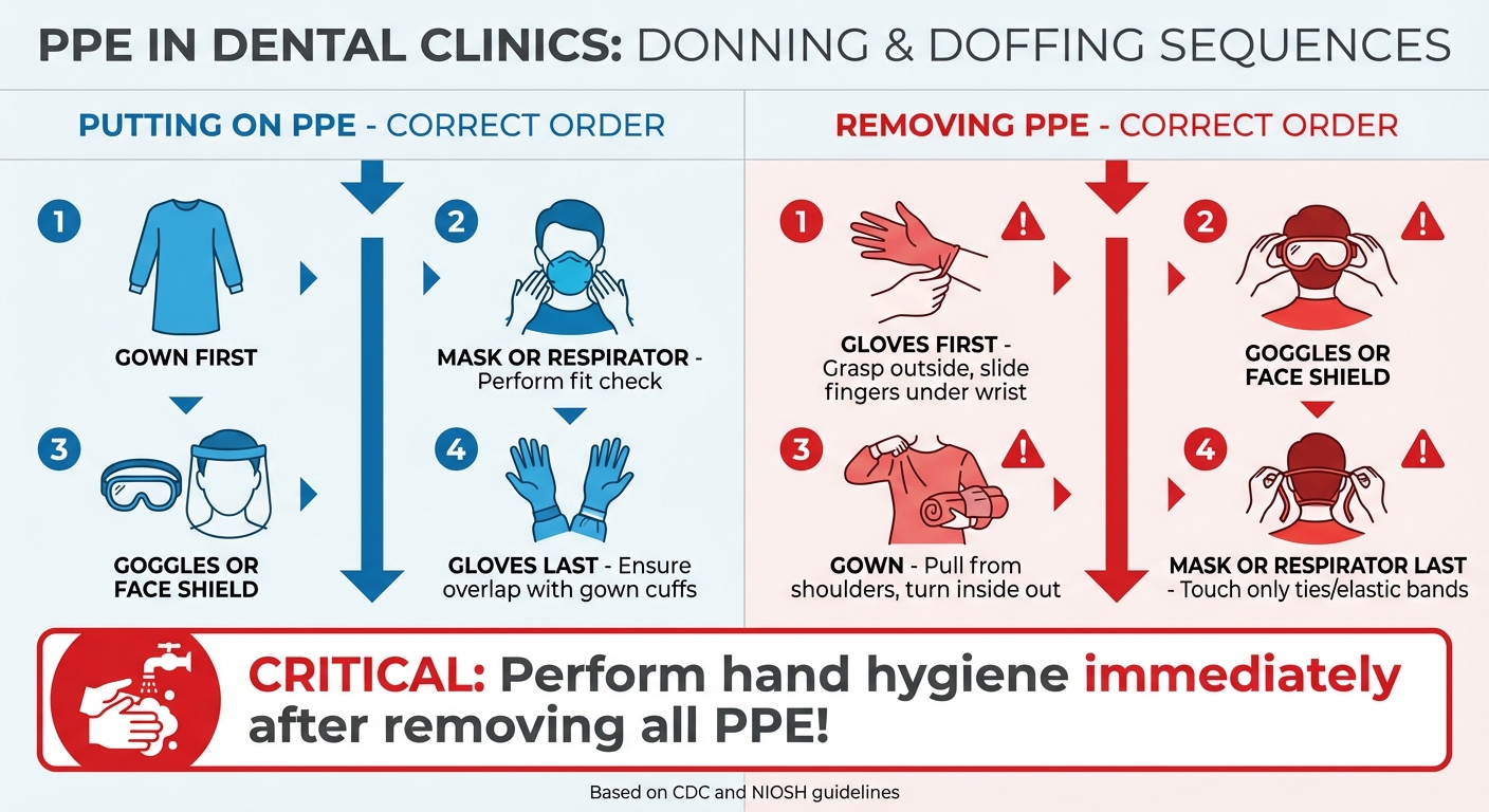 Proper PPE Donning and Doffing Sequence for Dental Clinics
