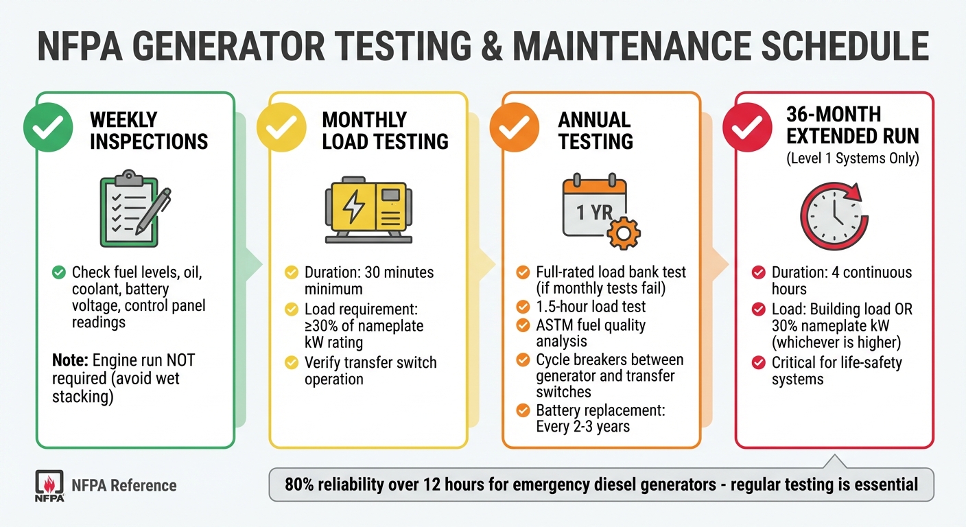 NFPA Generator Testing and Maintenance Schedule Requirements