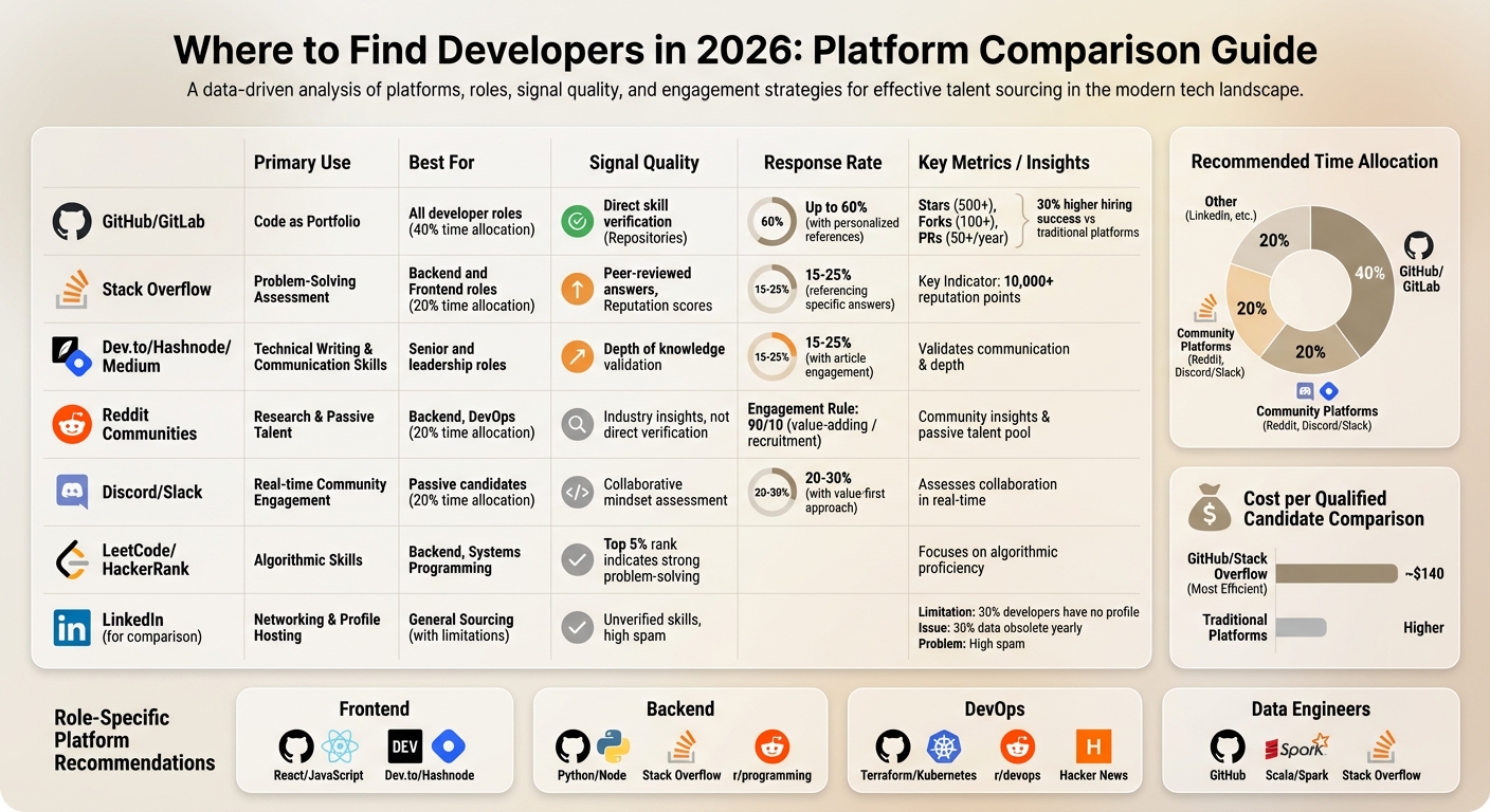 Best Platforms to Find Developers in 2026: Skills Assessment and Response Rates Comparison