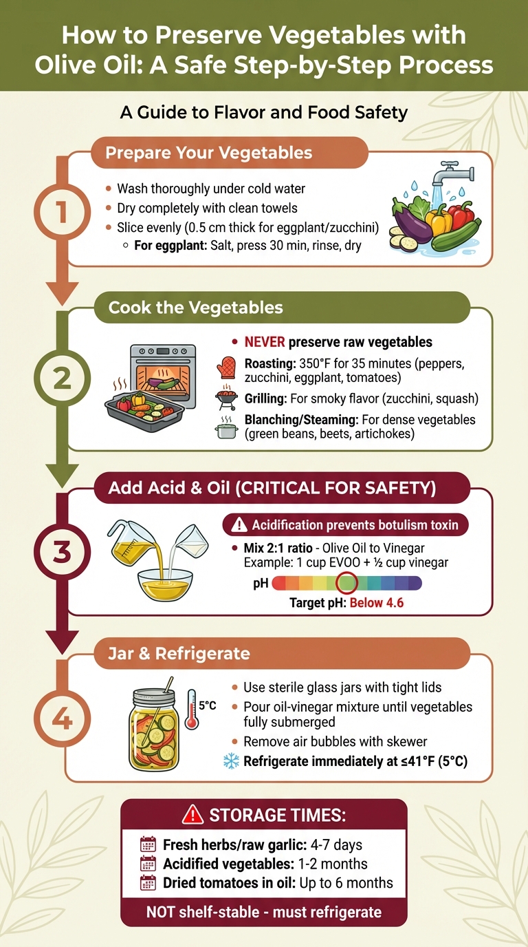 Step-by-Step Guide to Preserving Vegetables in Olive Oil Safely